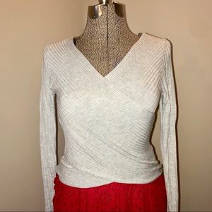 Faux Wrap Sweater